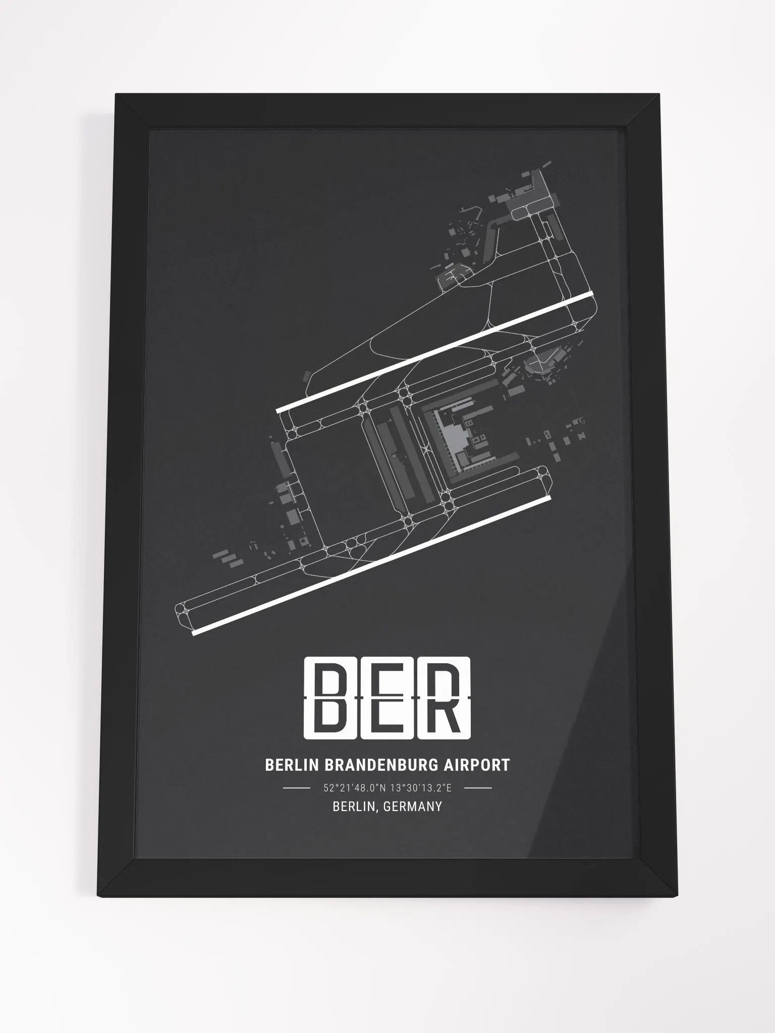 Framed Airport BER Premium Map On Matt Paper product image (4)