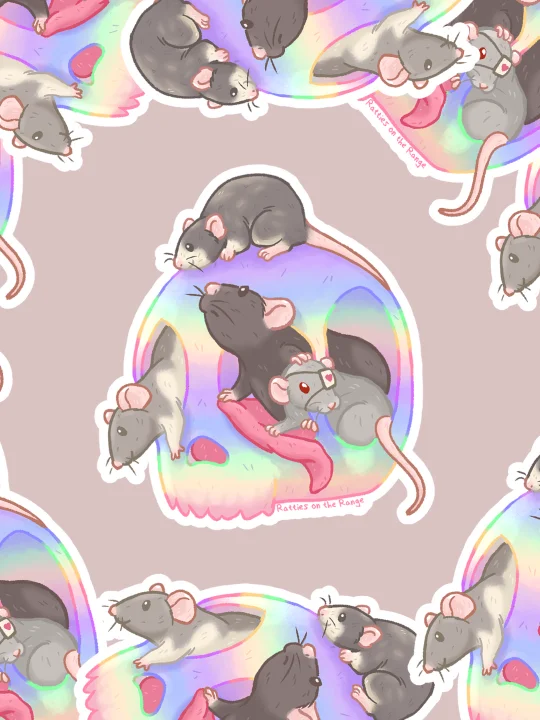 Ratties on the Range Die Cut Skull Sticker product image (1)