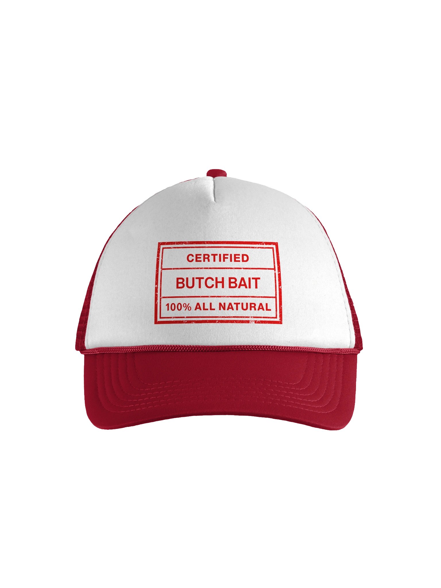 Certified Butch Bait Trucker Hat (white/red) product image (1)