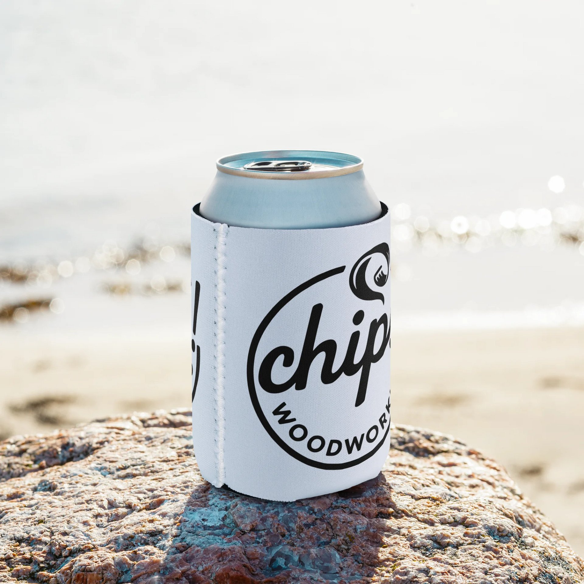 Chip's Woodworking Black Logo Can Coosie product image (9)