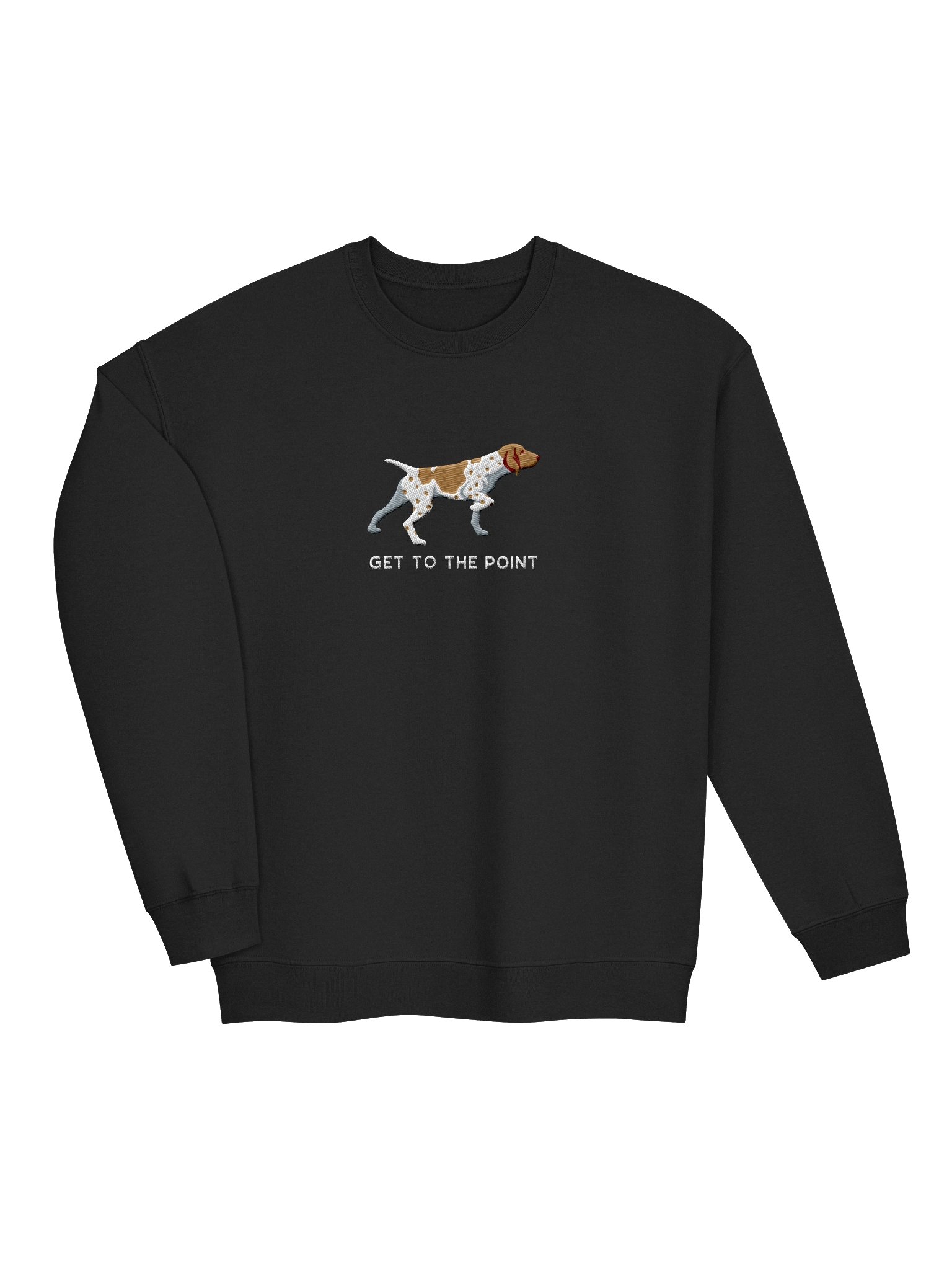 Get to the Point Sweatshirt (Embroidered) of a Bracco Italiano(Tan & White) product image (6)