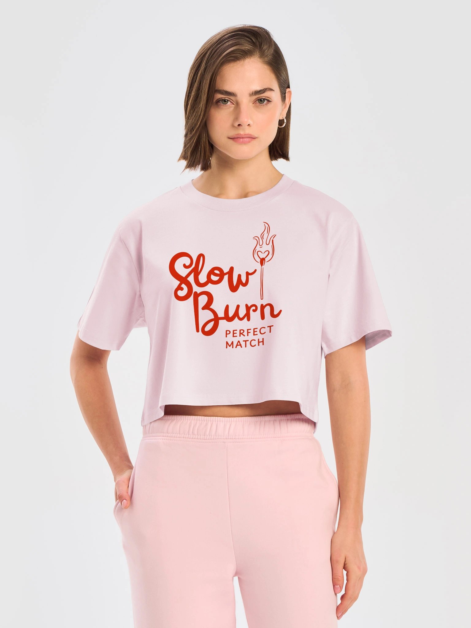 Slow Burn Perfect Match | Red Logo - Relaxed Crop product image (21)