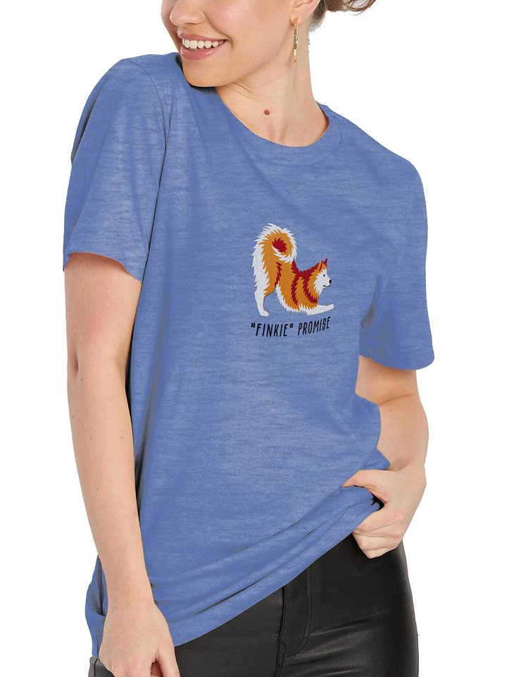 Finkie Promise T-Shirt(Embroidered) of a Finnish Spitz(Gold) product image (2)