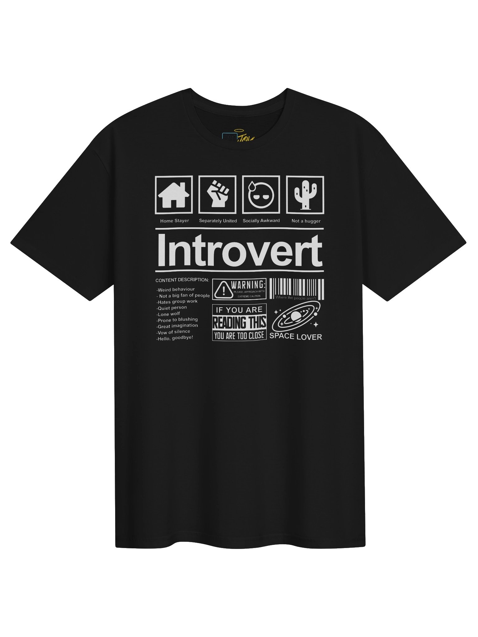 Introvert’s Warning Label Tee product image (41)