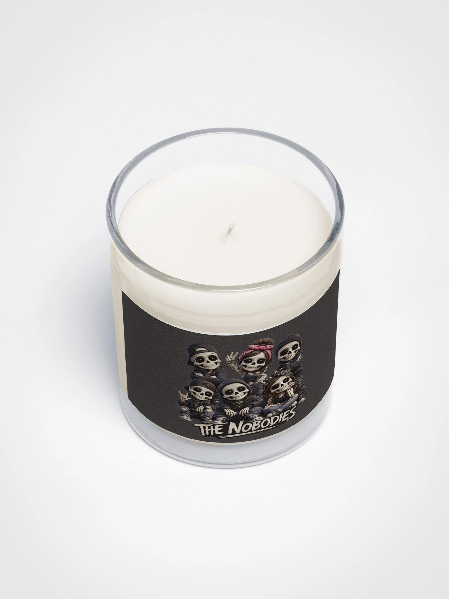 ''The Nobodies 2.0'' Soy Wax Candle In A Clear Glass Jar product image (2)
