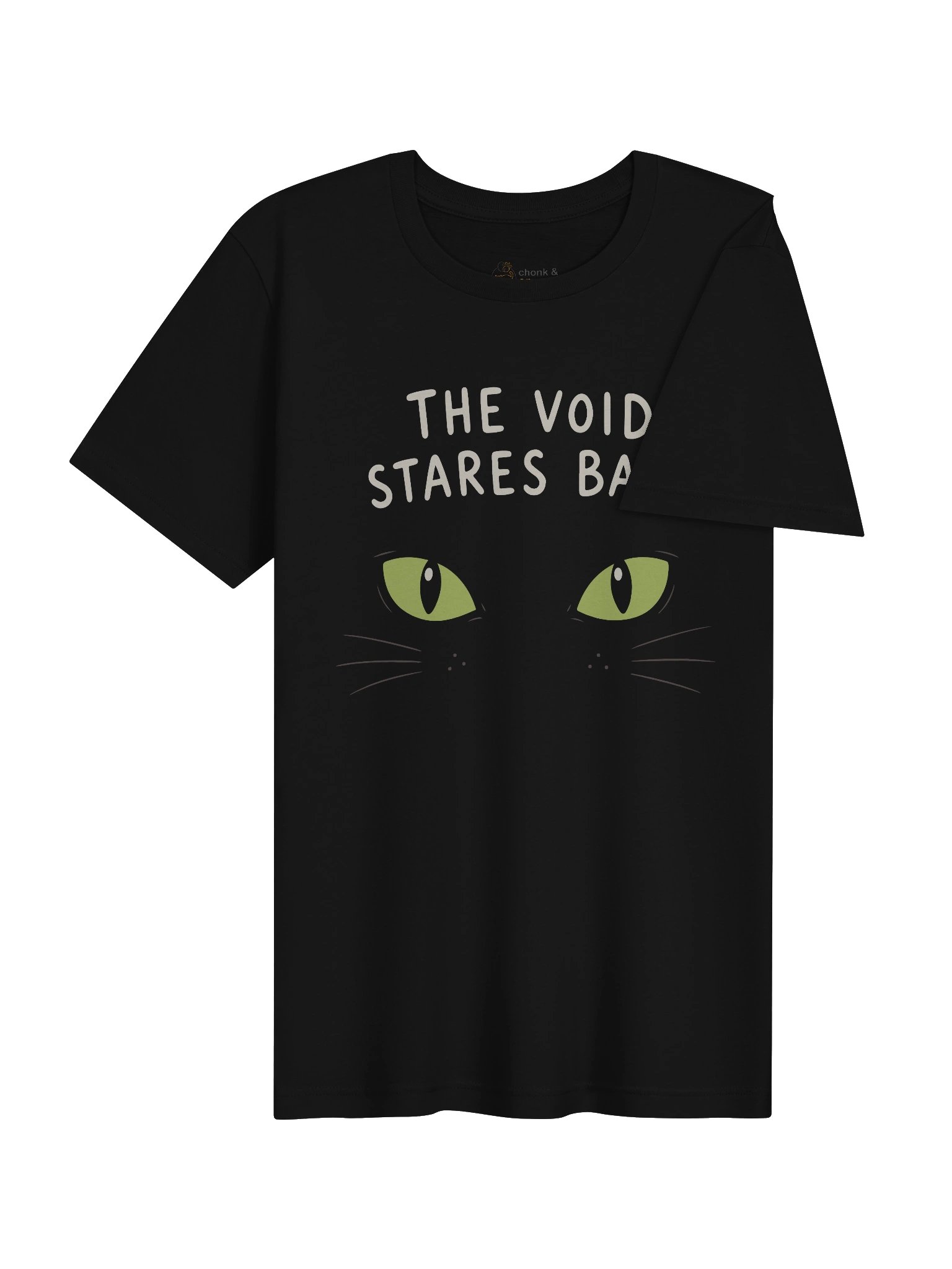 The Void Stares Back Cat T-Shirt | Funny Black Cat Shirt for Cat Lovers, Goth Pet Meme Tee product image (6)