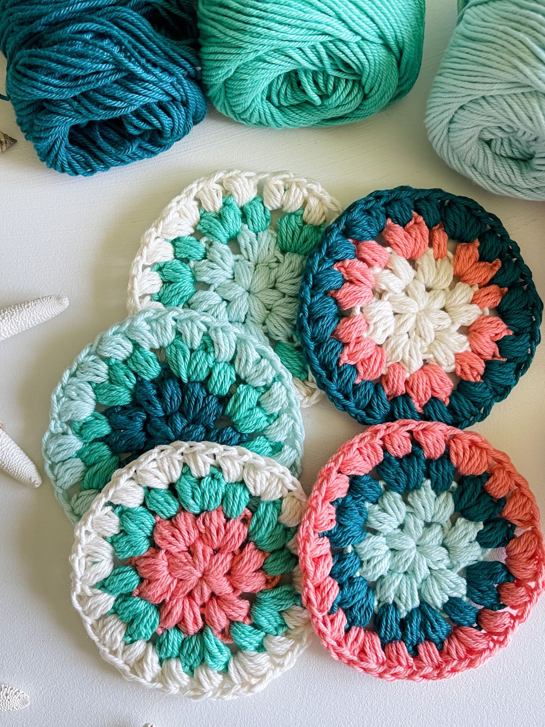 Granny Puff Face Scrubbies Crochet Pattern product image (4)