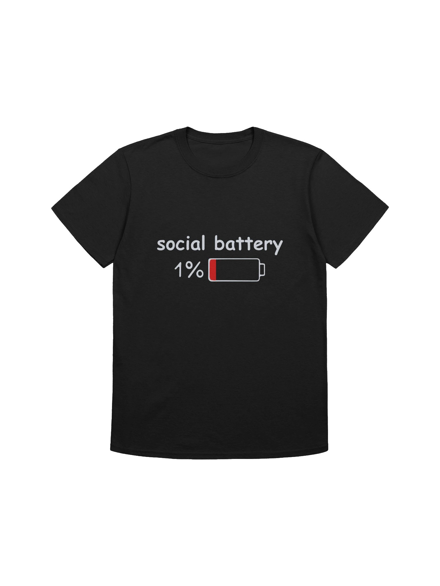 Social Battery 1% Unisex T-Shirt product image (1)