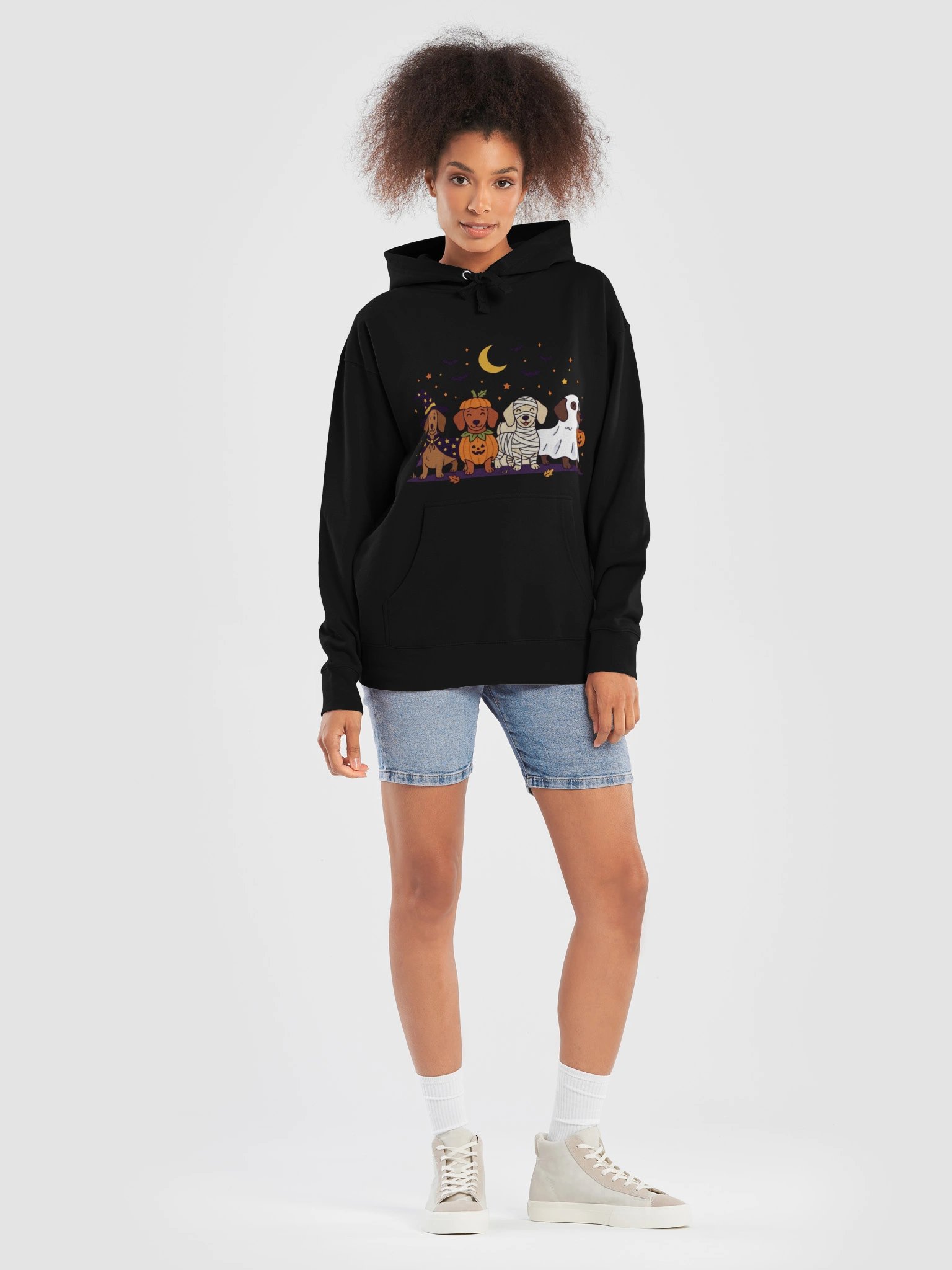 Spooky Halloween Dachshunds Hoodie - Cute Spooky Wiener Dog Costume Sweatshirt product image (50)