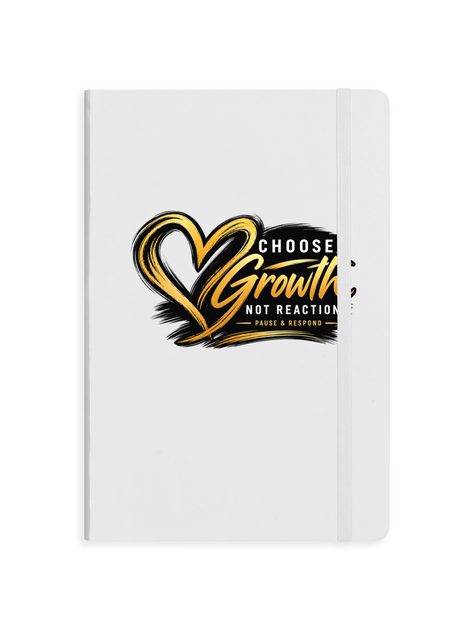 Pause & Respond Hardcover Reflection Notebook- White product image (1)