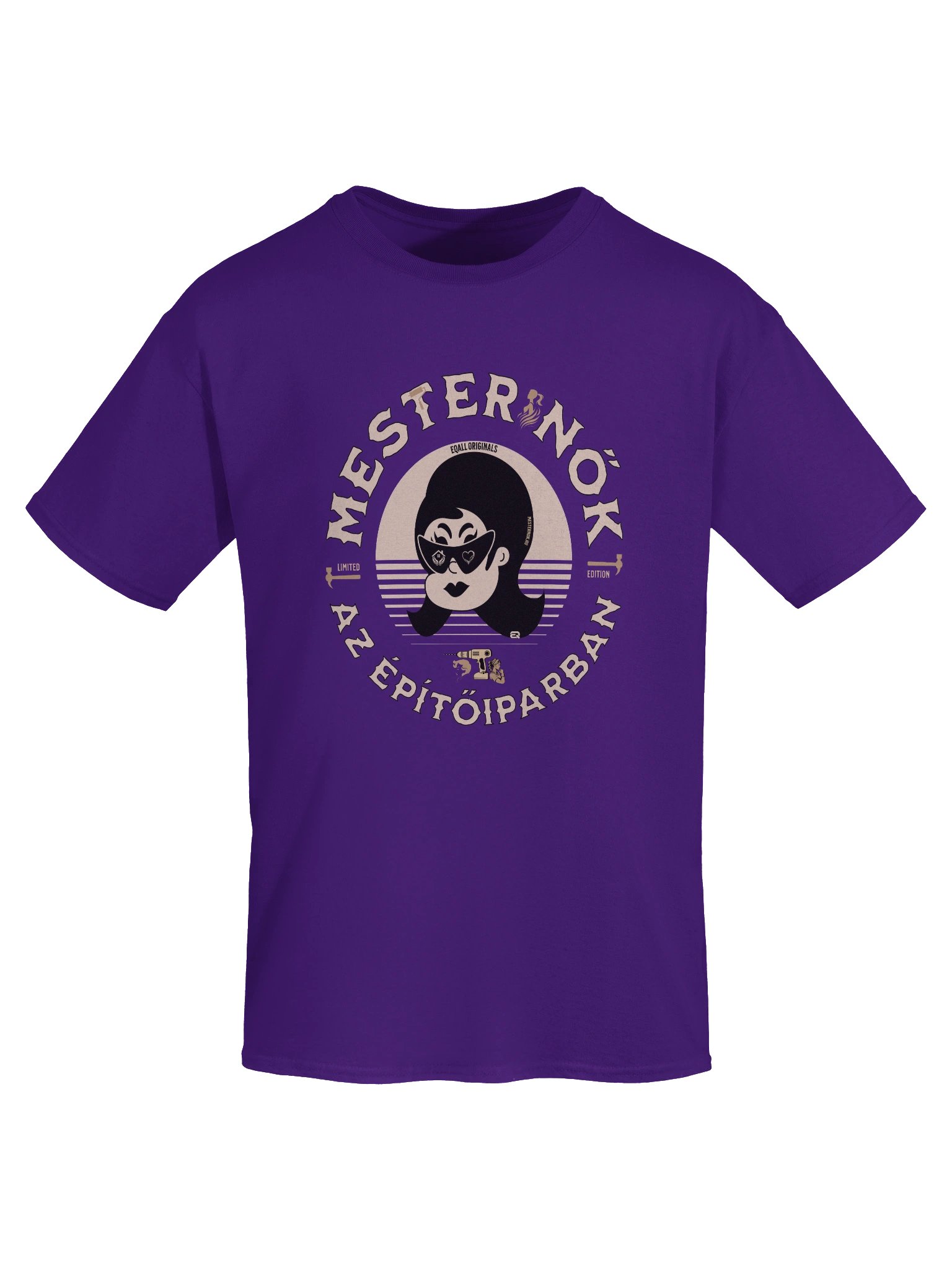 Laza Mesternő Retro Vibe_Unisex 100% Pamut Gildan Dizájn_EQALL.hu® Originals_Barna / Bézs product image (7)
