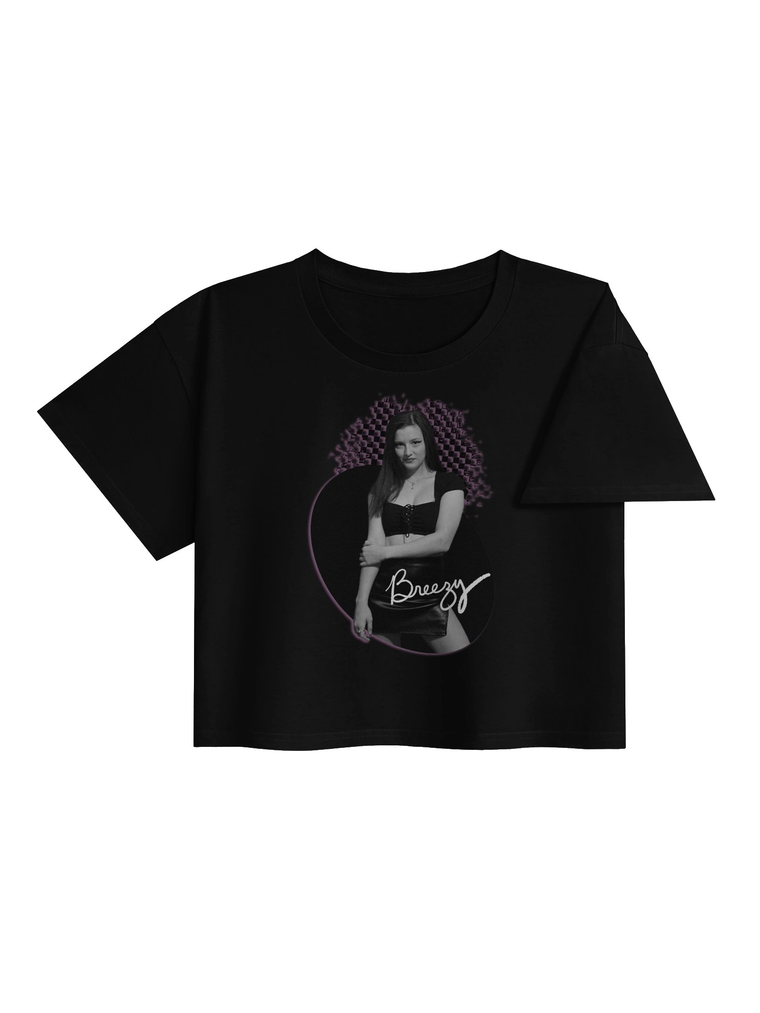 Breezy B&W (and Purple!) Crop Top! product image (4)
