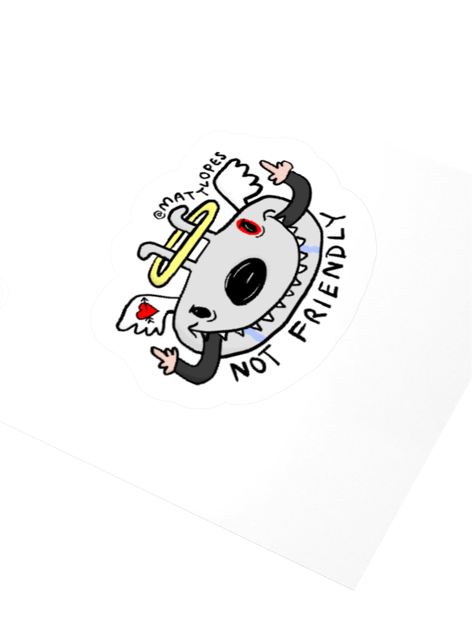 Not Friendly Sticker product image (5)