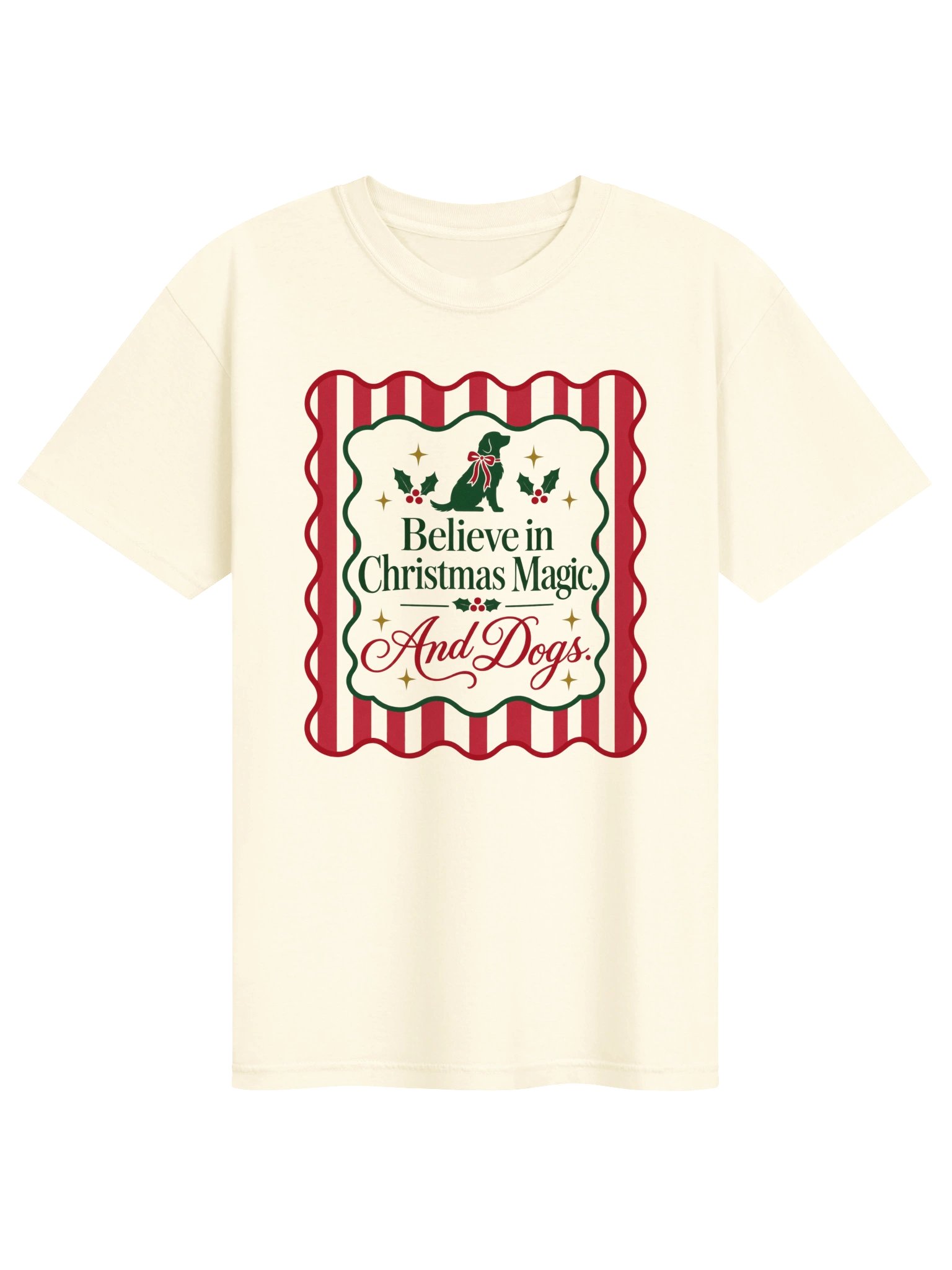Believe in Christmas Magic and Dogs | Dog Lover Christmas T-Shirt product image (14)