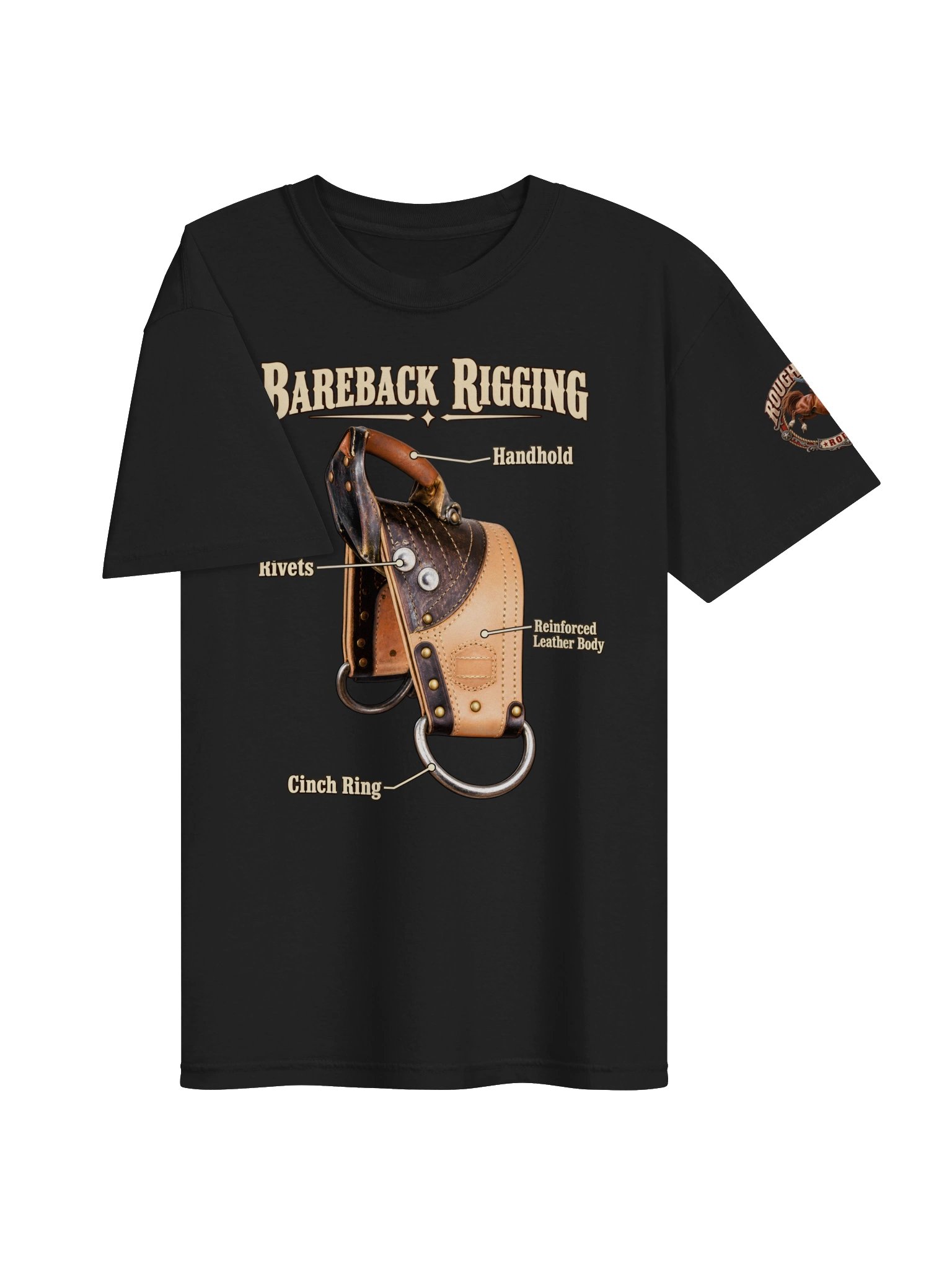 Bareback Rigging Anatomy Rodeo T-Shirt | ROUGHSTOCK RODEO™ product image (5)