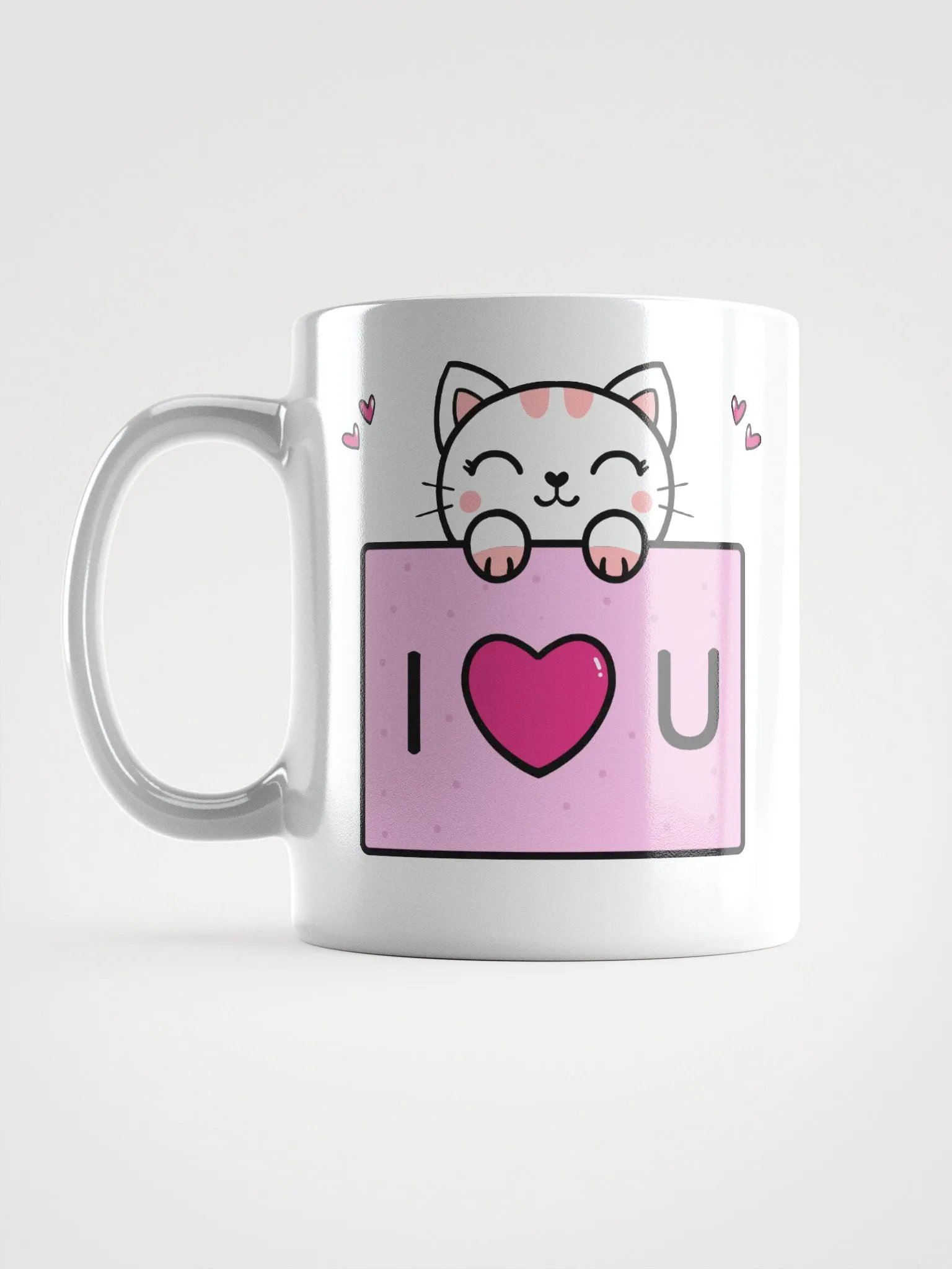 Lovely Cat White Glossy Coffee Mug product image (6)