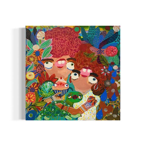 The second artist statement from my pieces at Visible. Vital. Unignorable - this painting is called Queer Love and the poem i...