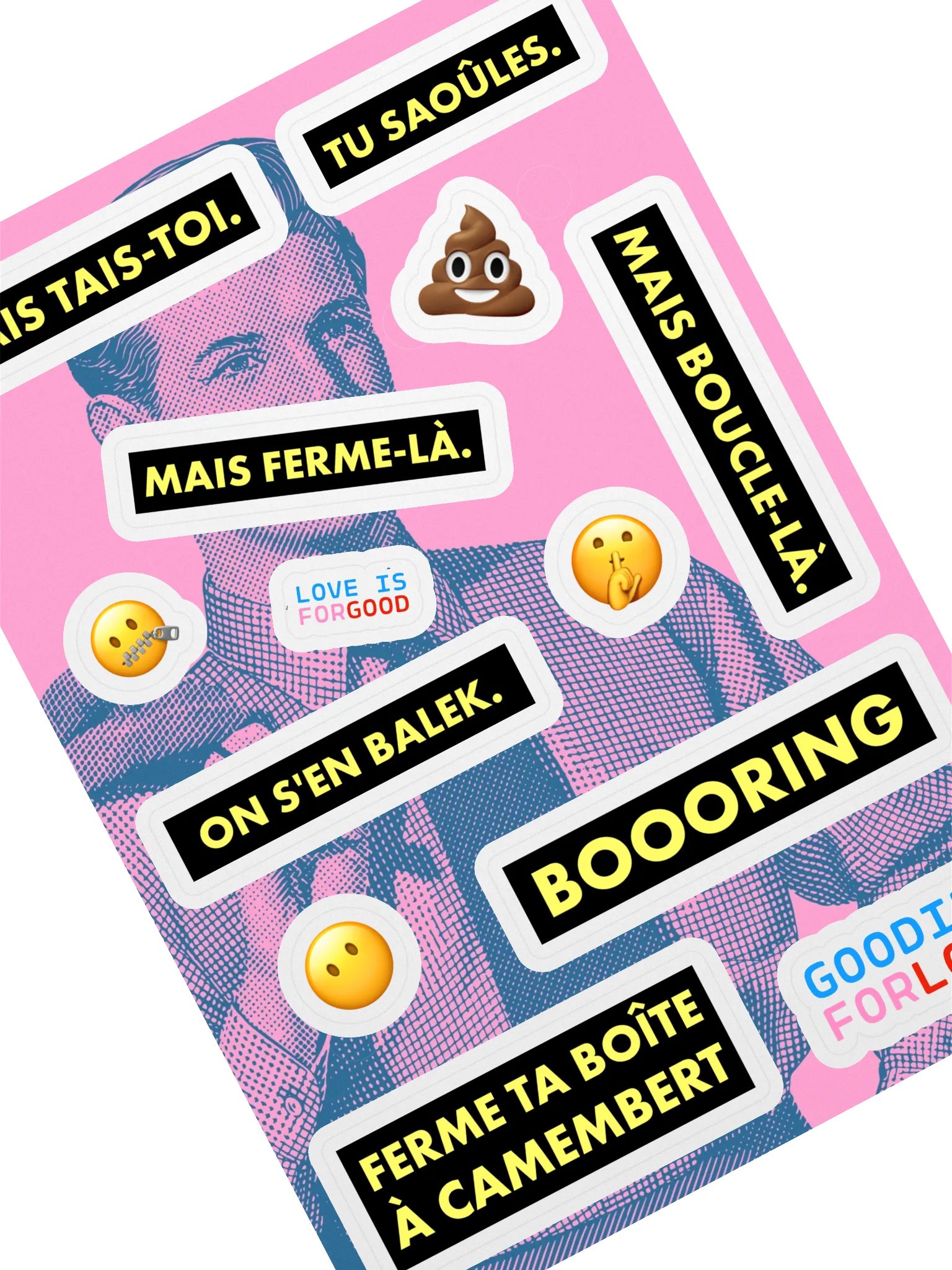 11 stickers silence • planche A5 product image (2)
