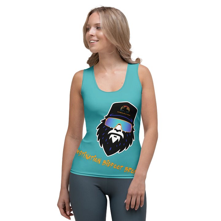 Destination Bigfoot Bronco Slanted Bigfoot Women's Tank (Dark Turqouise) product image (1)