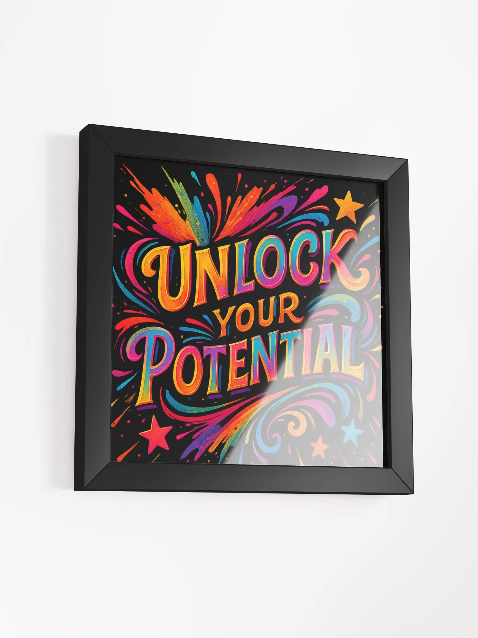 Framed Poster – Unlock Your Potential Motivational Wall Print product image (13)