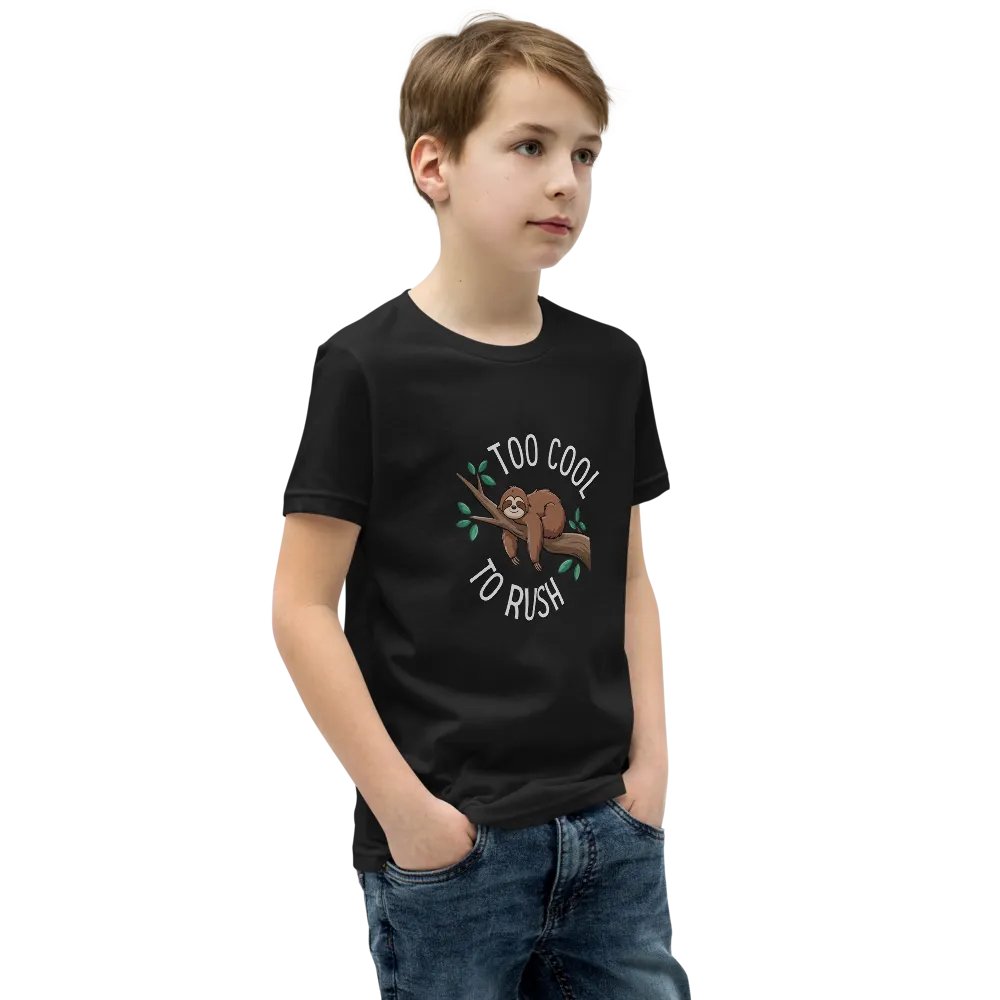 Too Cool To Rush Black Kids T Shirt product image (2)