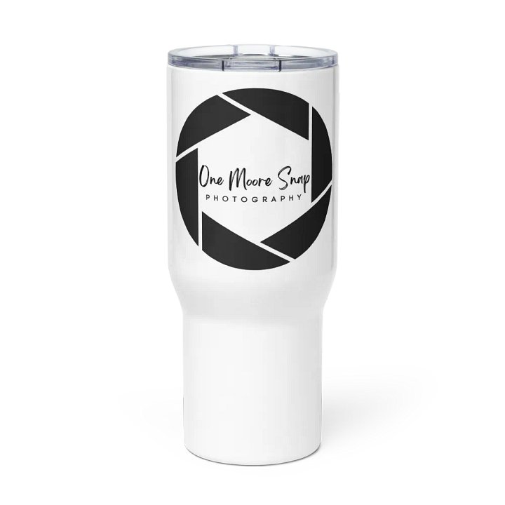 One Moore Snap Photography Logo Travel Tumbler - White Only product image (2)
