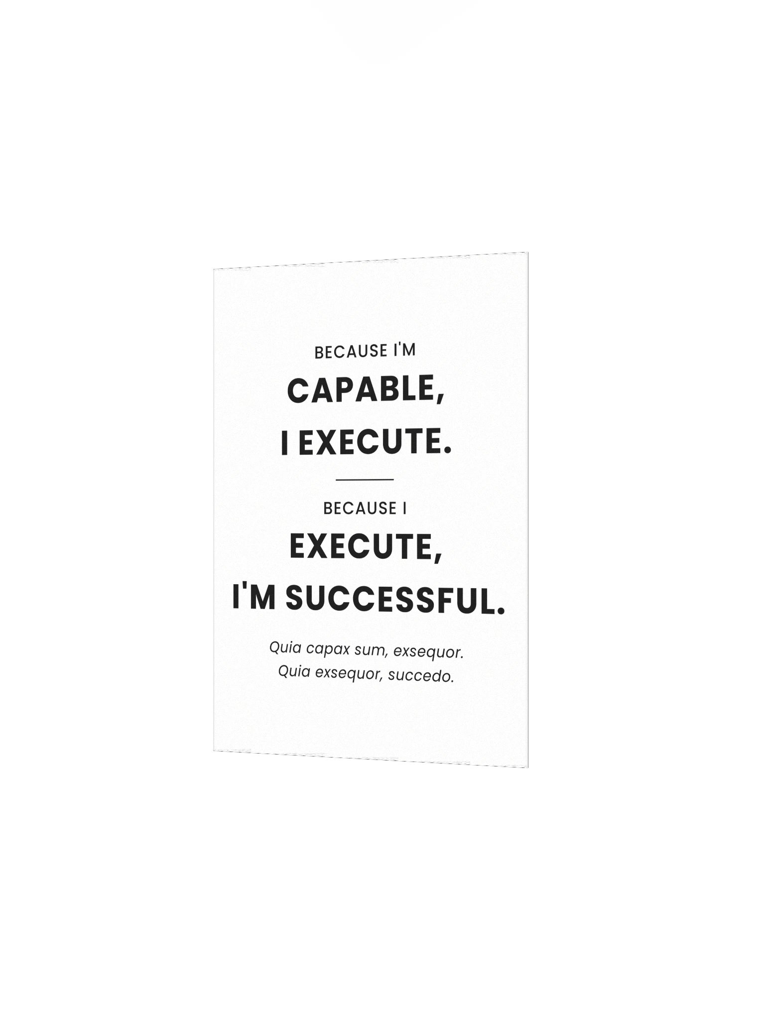 Capable. Execute. Succeed. — Creed Wall Print product image (2)
