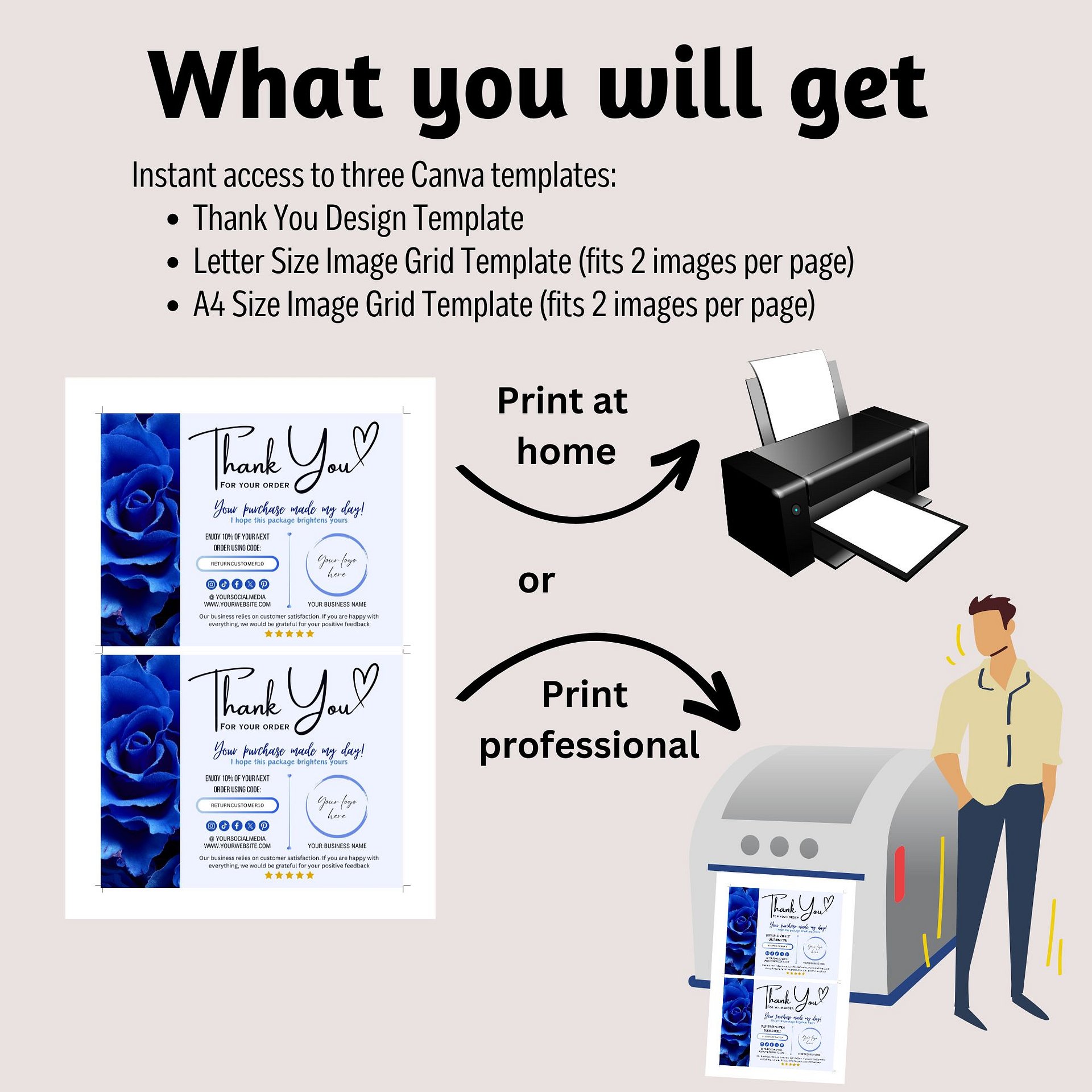 Celestia - Thank You Card Template product image (5)