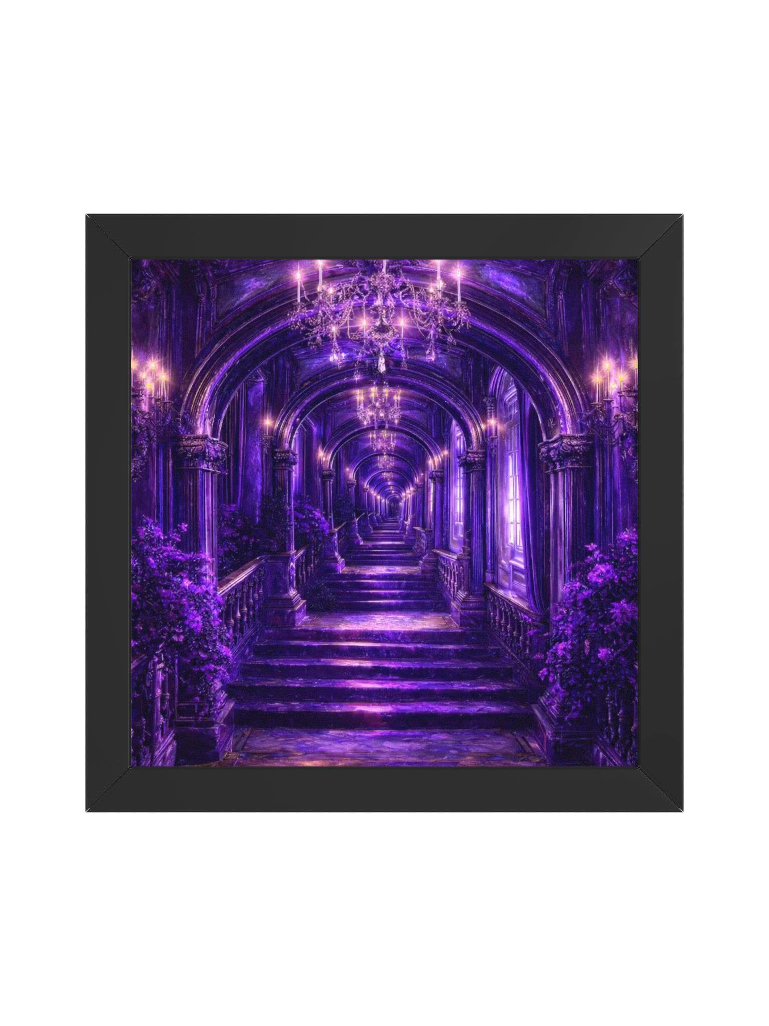 Infinite Violet Corridor – Grand Gothic Droste Mansion product image (1)