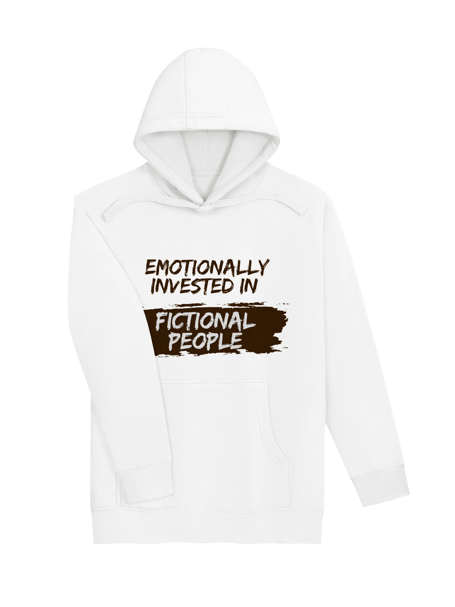 Emotionally Invested in Fictional People - White Hoodie product image (3)