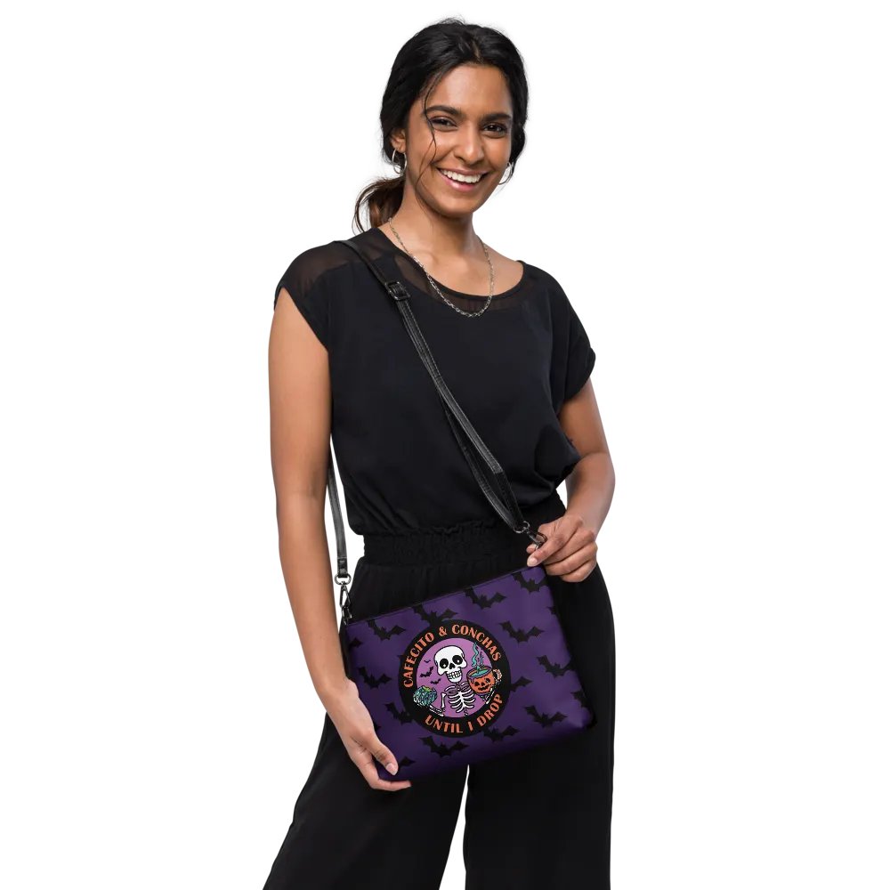 Cafecito and Conchas Halloween Skeleton Flip-Sided Faux Leather Crossbody Bag product image (2)
