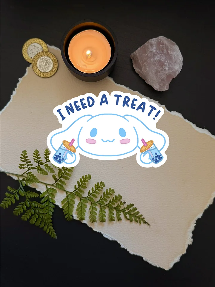 Cinna Kawaii Cutie - I Need A Treat! 2.75" Sticker product image (1)