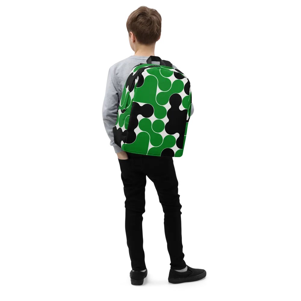 Green & Black Circles All-Over Print Minimalist Backpack product image (6)