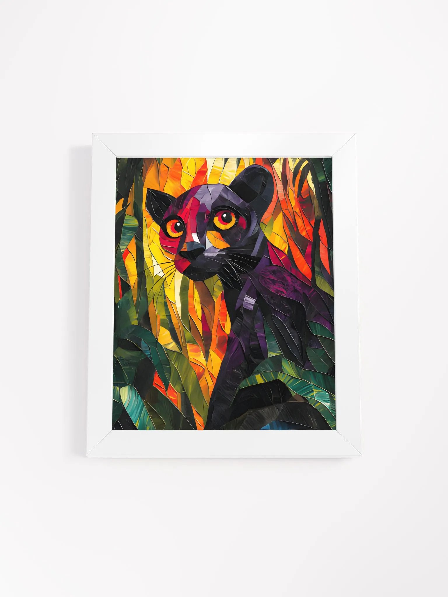 Framed wall art, titled 'Mrs Purple, the panther' product image (13)
