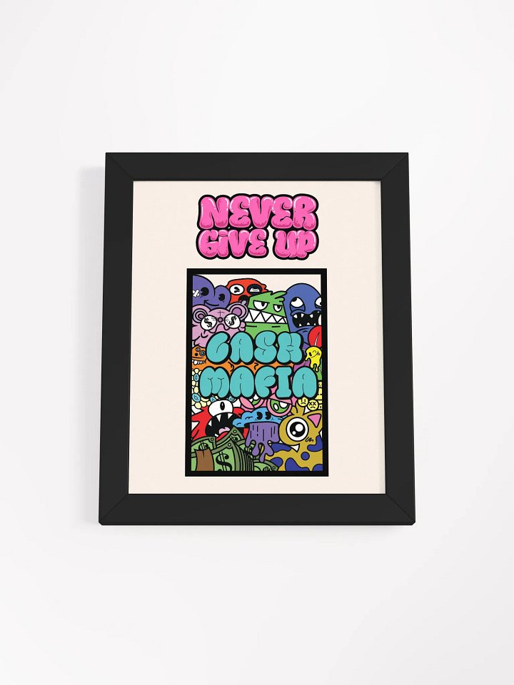 NEVER GIVE UP FRAMED POSTER💙 product image (1)