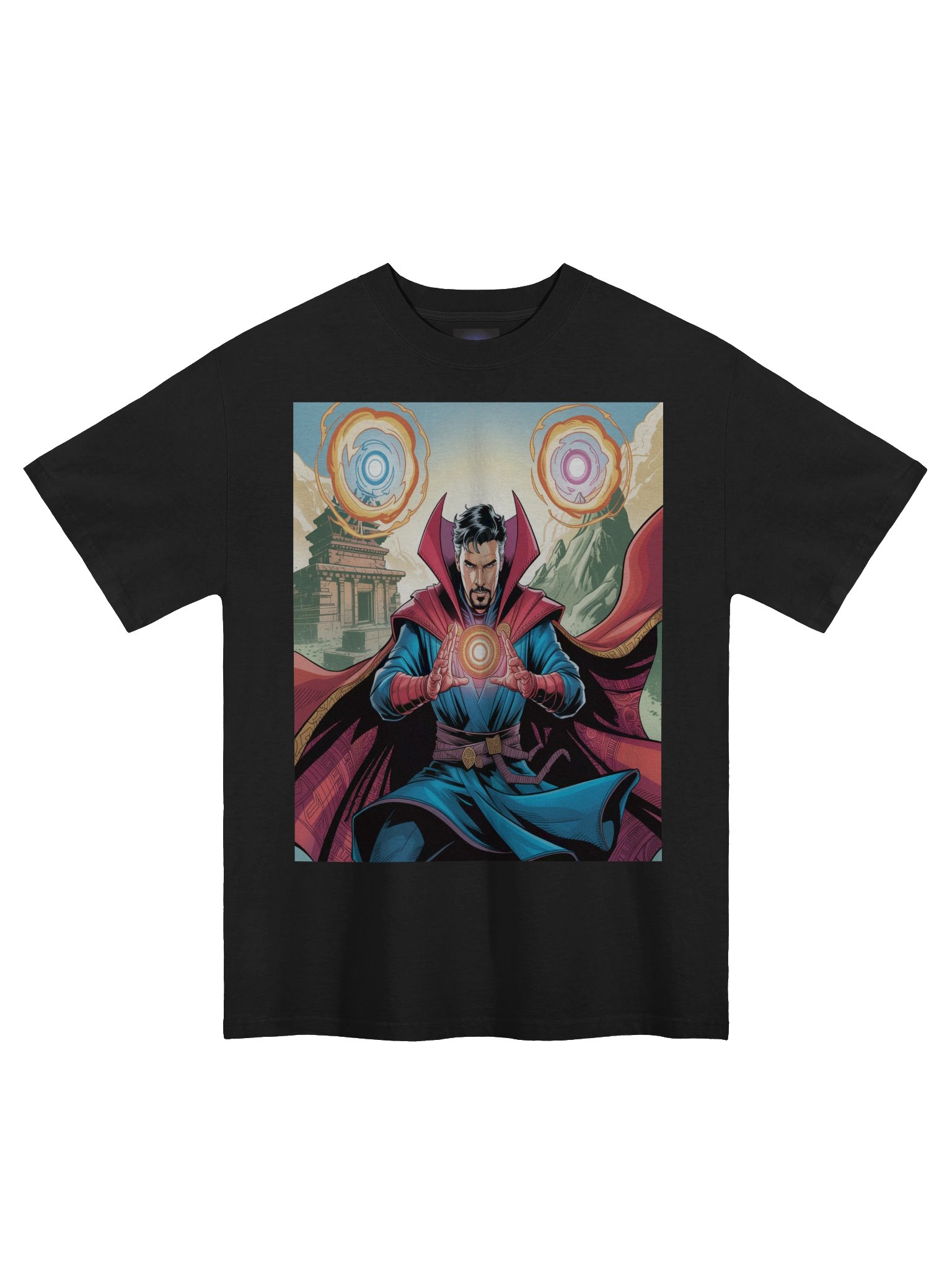 Doctor Strange Kamar-Taj Summon Oversized Faded T-Shirt – Mystic Portal Eclipse product image (3)