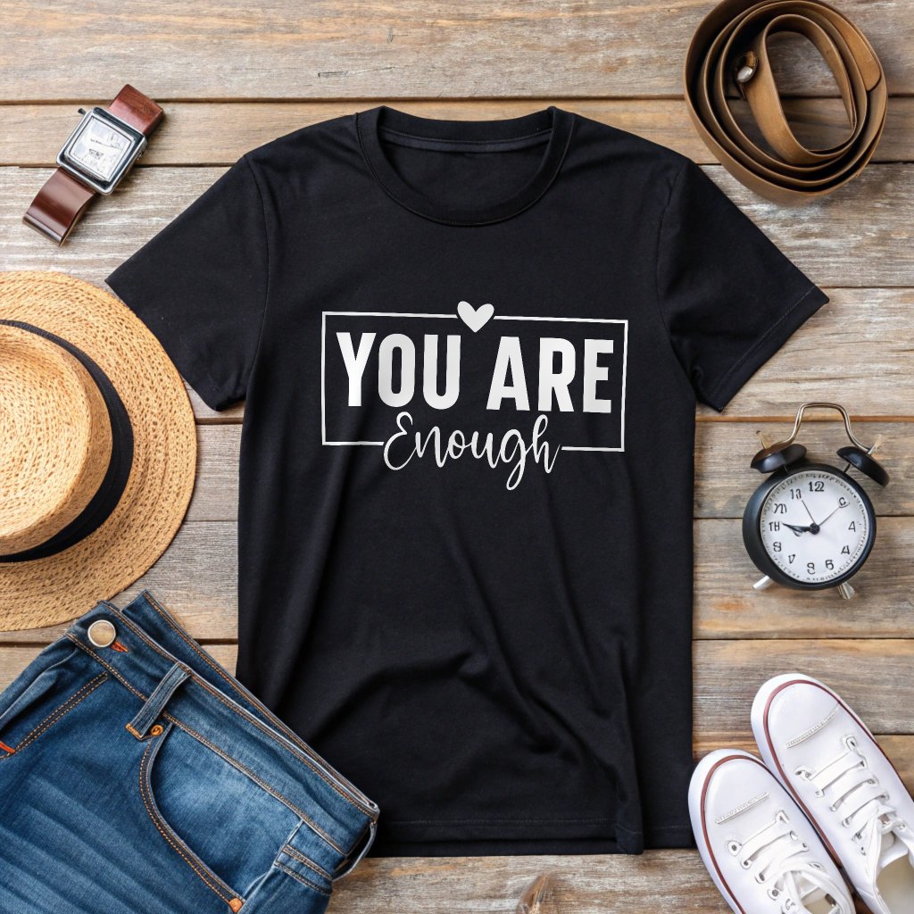 You Are Enough - Women's Black T-Shirt product image (2)