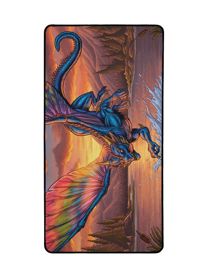 'Faerie Dragon' Hand Drawn Playmat by DarkSideTokens! product image (2)