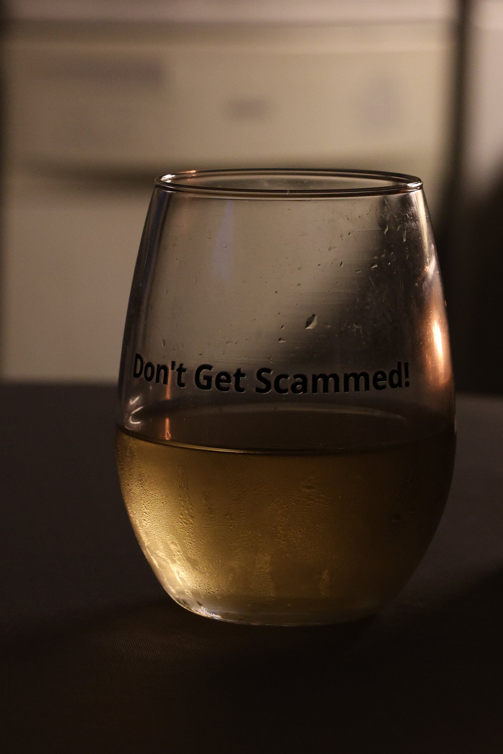 Don't Get Scammed! - Stemless Wine Glass product image (7)