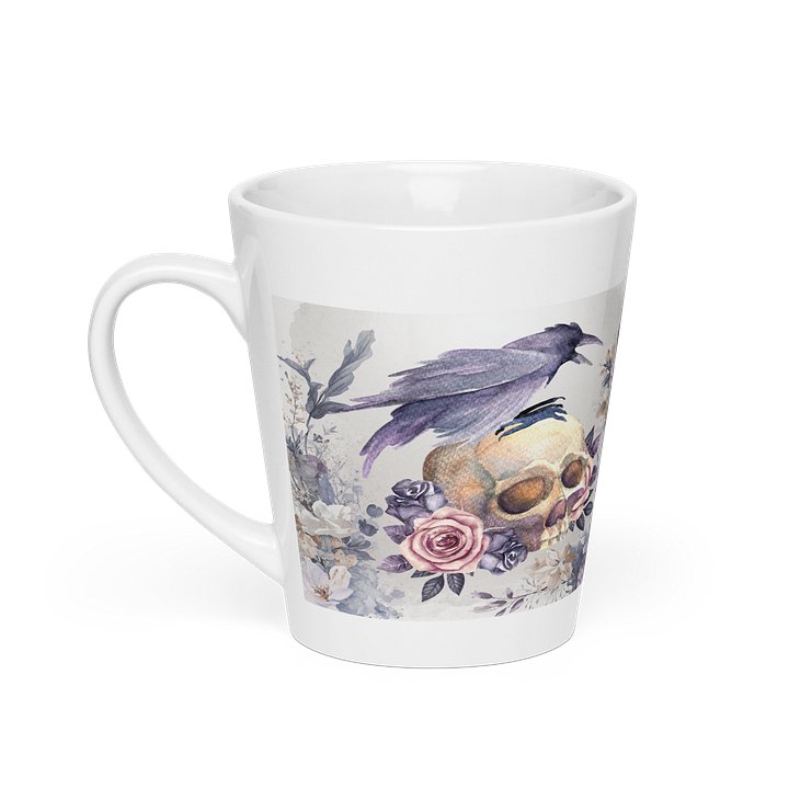 Best Friends: Gothic Raven and Skull Latte Mug product image (1)
