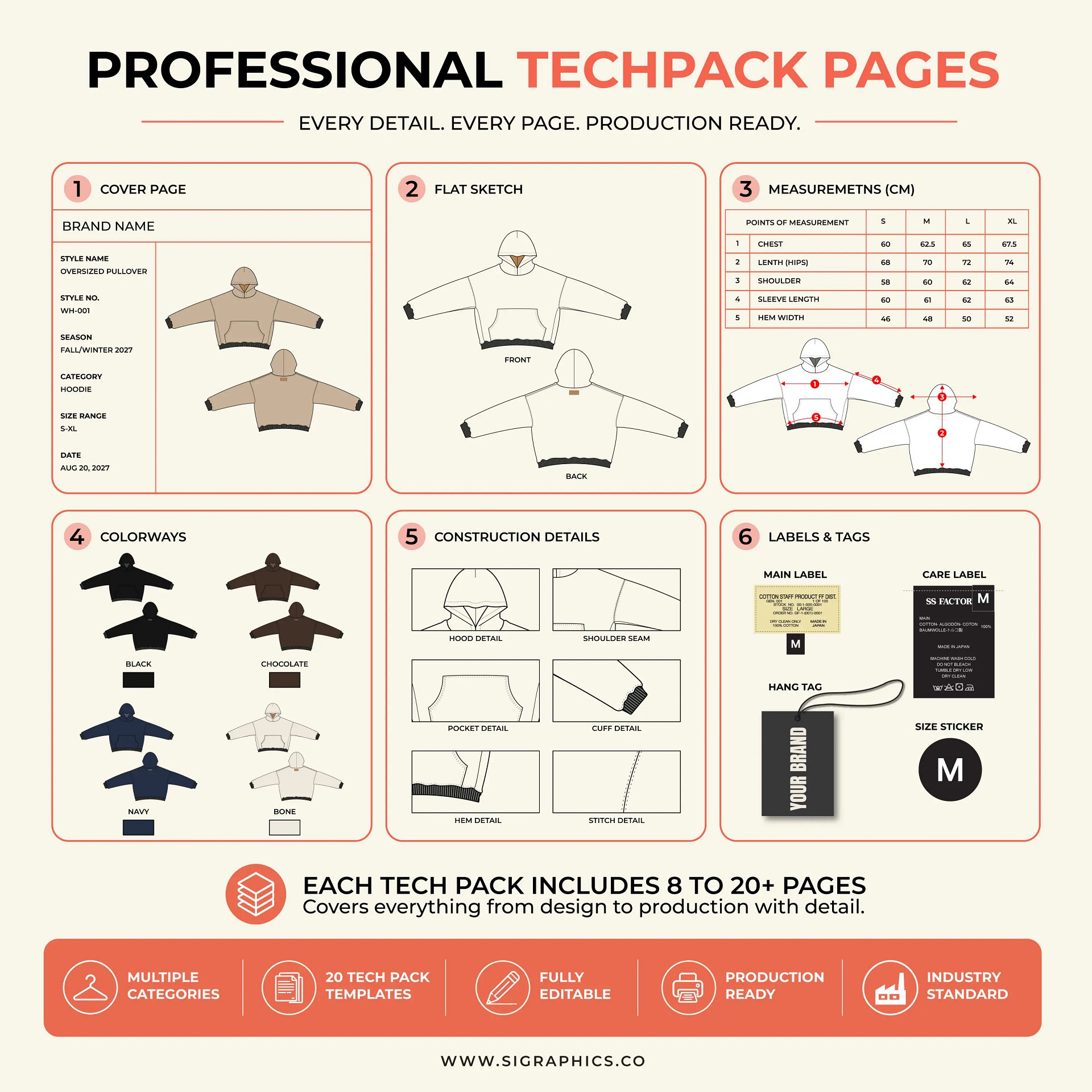 Complete Tech Pack Library – 20 Apparel Tech Pack Templates product image (3)