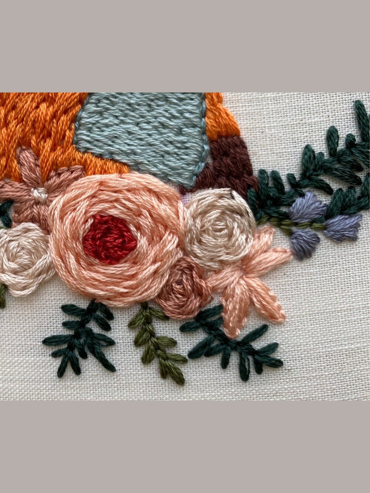 Fox in a Scarf Punch Needle Embroidery (Digital PDF Pattern) product image (2)