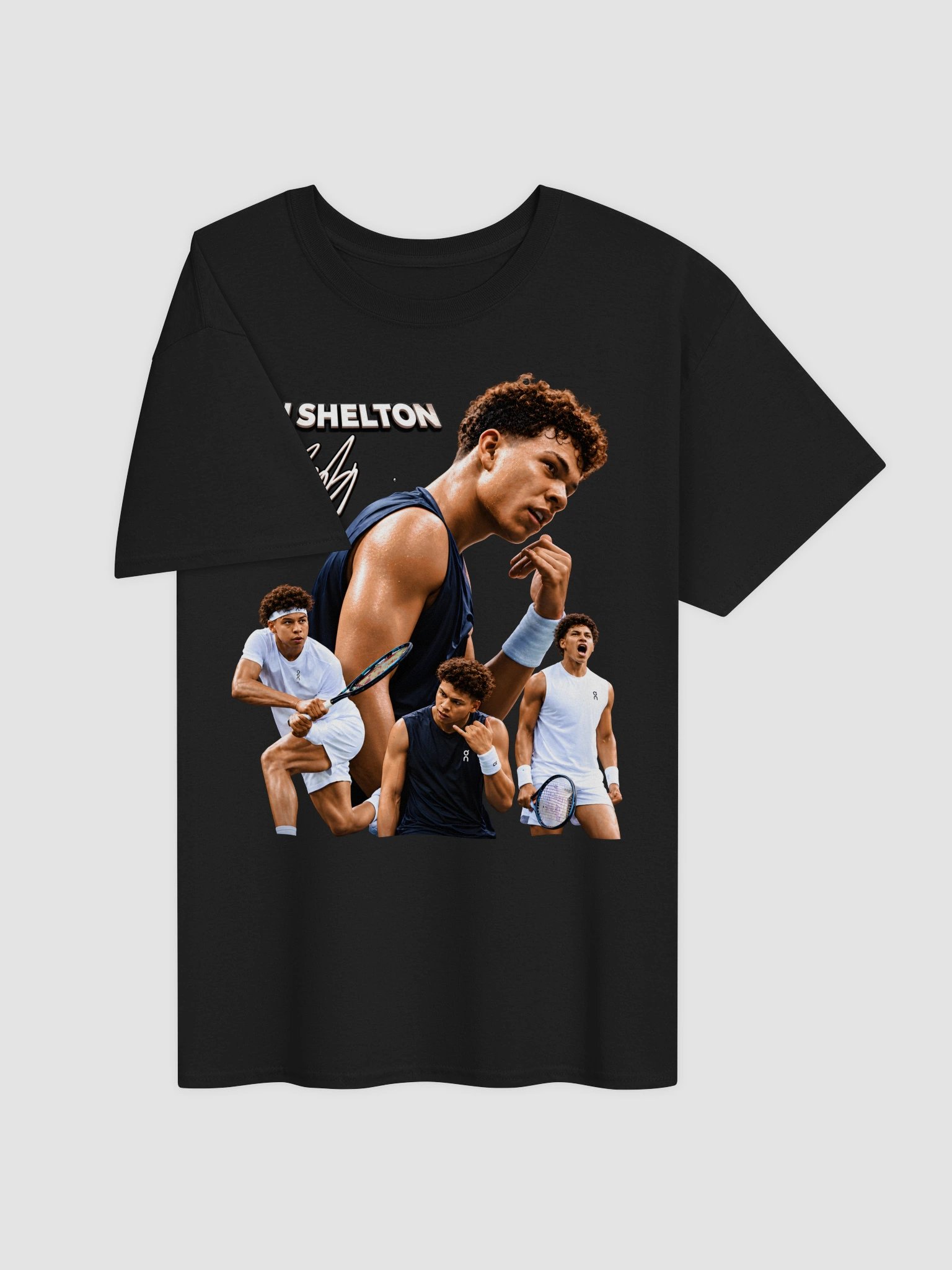 Ben Shelton Vintage Bootleg T-Shirt | Autograph Dialed In Tennis Shirt product image (2)