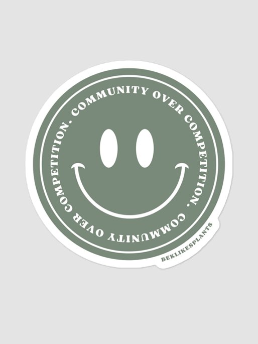COMMUNITY OVER COMPETITION STICKER | Community Over Competition Collection product image (1)