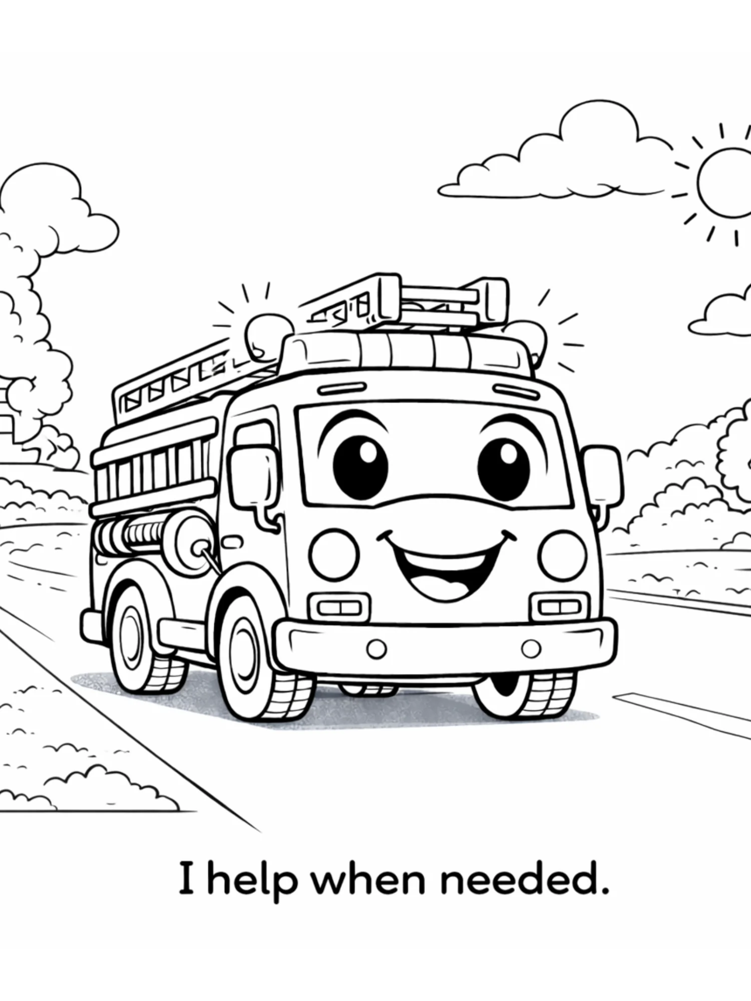 Ruby the Fire Truck Keeps Us Safe Coloring Book product image (2)