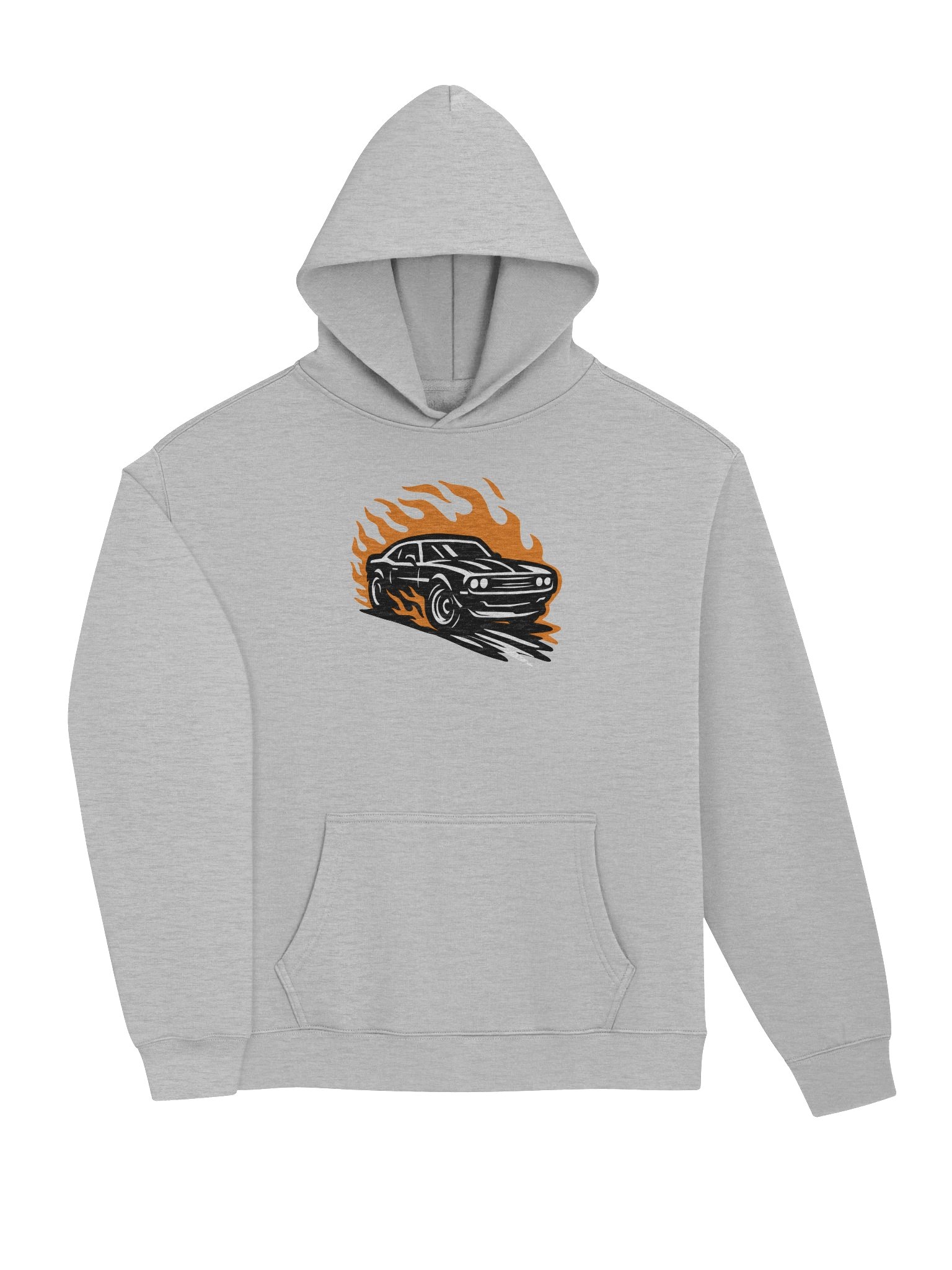 Gray Muscle Car on Fire HD product image (3)