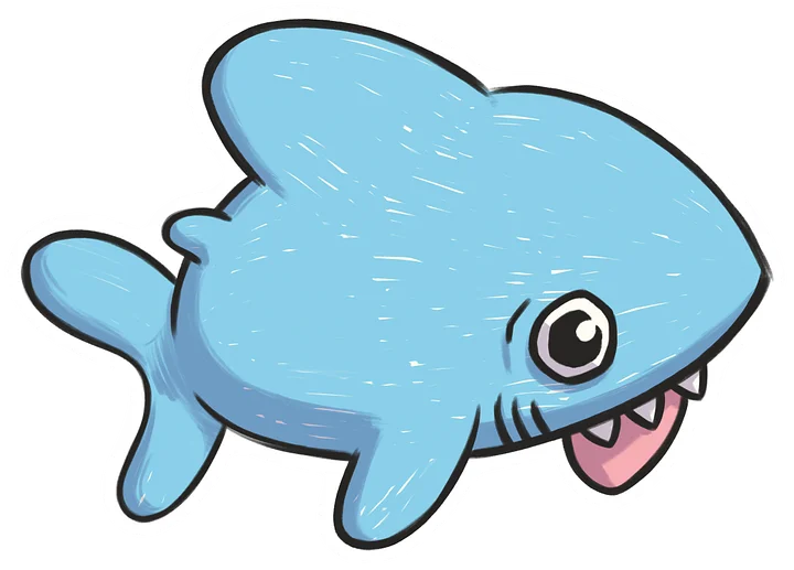 sticker : blep blåhaj product image (1)