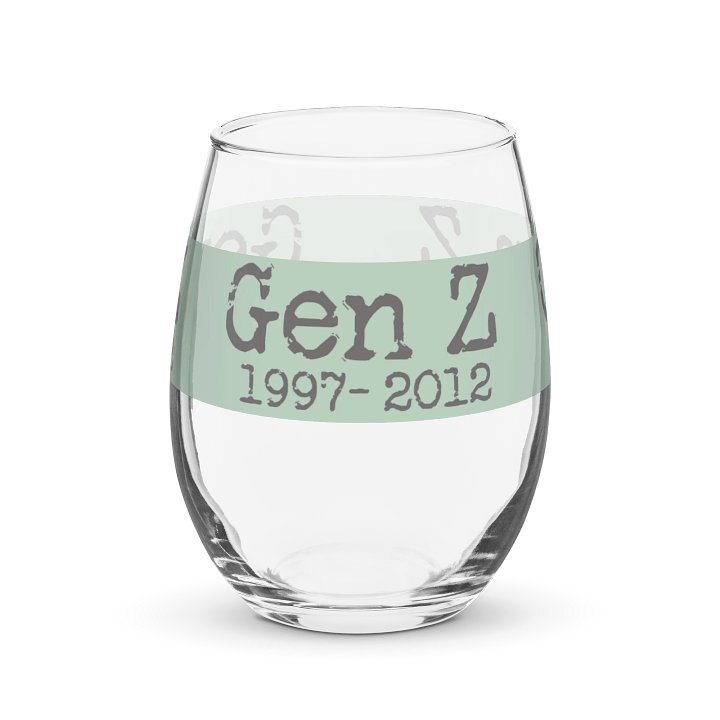 Gen Z 1997-2012 Stemless Wine Glass product image (1)