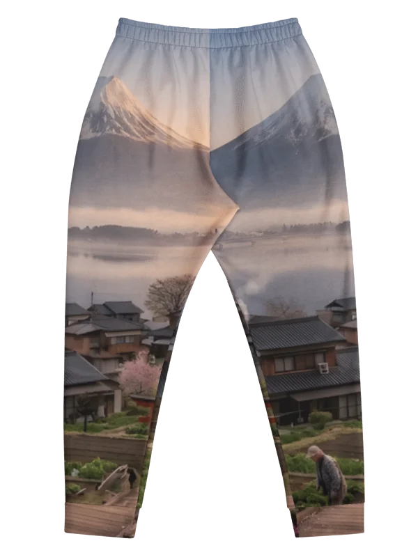 Mount Fuji Recycled Men's Joggers | Eco-Friendly Graphic Sweatpants product image (2)