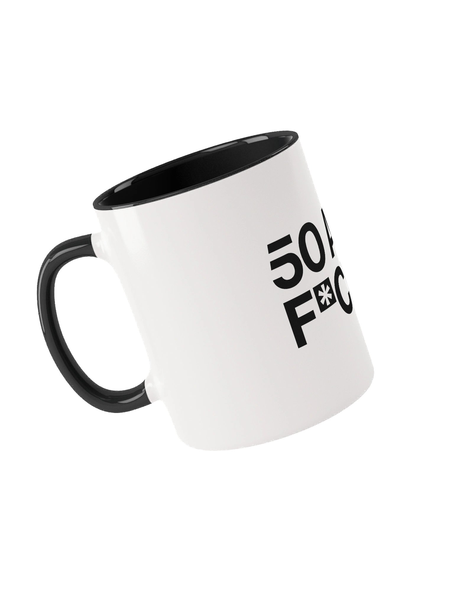 50 as FCK™ Ceramic White Mug with Black Inside product image (3)